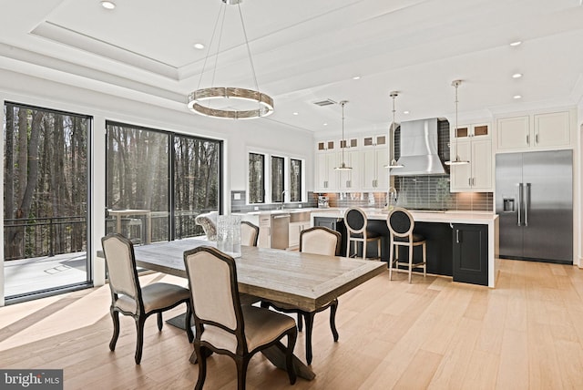 1564 Forest Villa Ln, Mclean, VA 22101 - dining room with light wood finished floors and recessed lighting