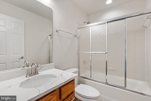 100 Fiesta Dr, Stephenson, VA 22656 - full bath with toilet, enclosed tub / shower combo, and vanity