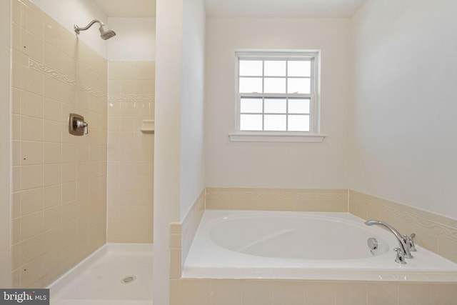 100 Fiesta Dr, Stephenson, VA 22656 - full bathroom featuring a tile shower and a garden tub