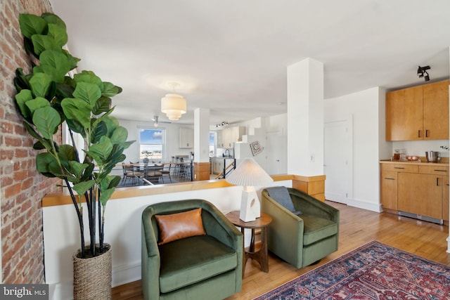1901 Columbia Rd NW Unit 805, Washington, DC 20009 - living area featuring light wood-style floors