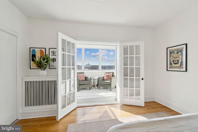 1901 Columbia Rd NW Unit 805, Washington, DC 20009 - entryway with radiator heating unit, wood finished floors, and baseboards