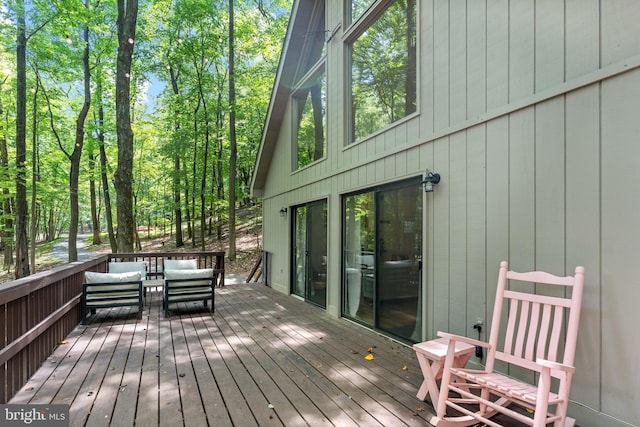 114 Limestone Ln, Berkeley Springs, WV 25411 - wooden terrace featuring an outdoor hangout area