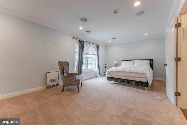 201 Dogwood Slope Rd, Wilmington, DE 19807 - carpeted bedroom with ornamental molding and recessed lighting