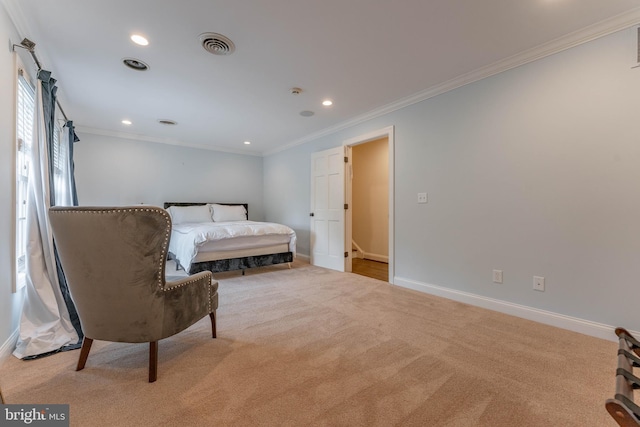 201 Dogwood Slope Rd, Wilmington, DE 19807 - carpeted bedroom with ornamental molding and recessed lighting