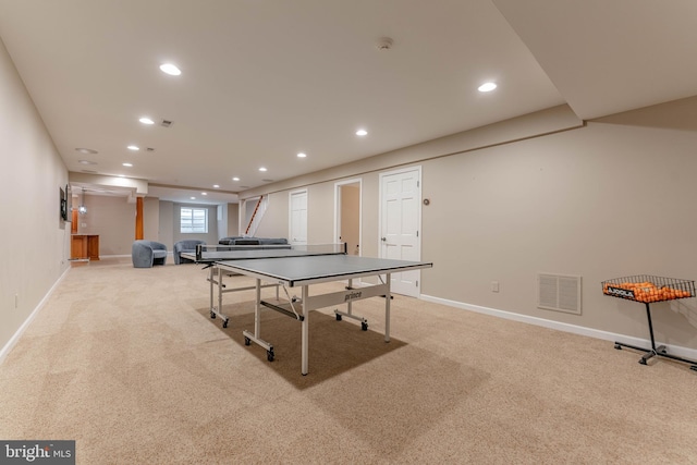 201 Dogwood Slope Rd, Wilmington, DE 19807 - game room with light colored carpet and recessed lighting