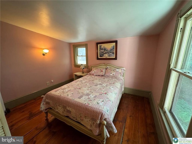35 W Broadway, Jim Thorpe, PA 18229 - bedroom with wood-type flooring, baseboards, and vaulted ceiling