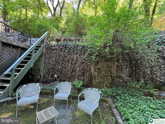 35 W Broadway, Jim Thorpe, PA 18229 - view of yard with stairway and a patio area