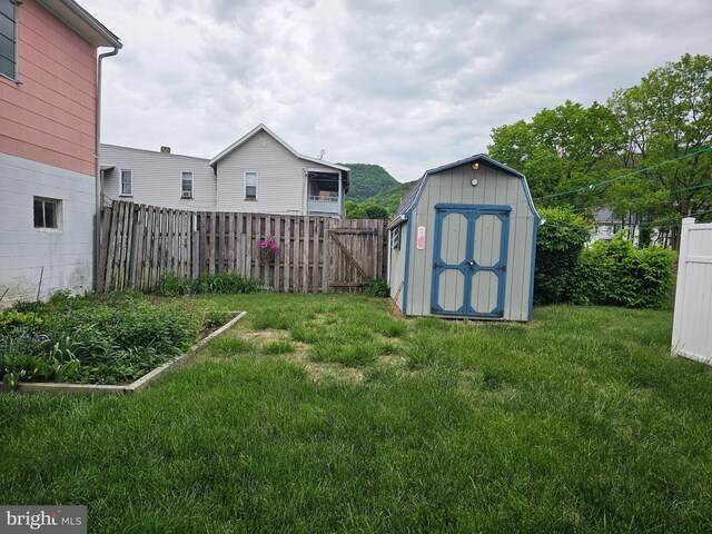 304 Pulaski St, Cumberland, MD 21502 - view of yard featuring a shed, an outbuilding, and a garden
