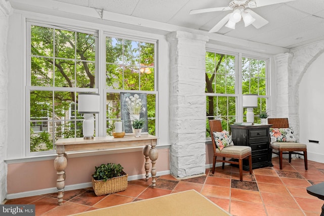 view of sunroom / solarium