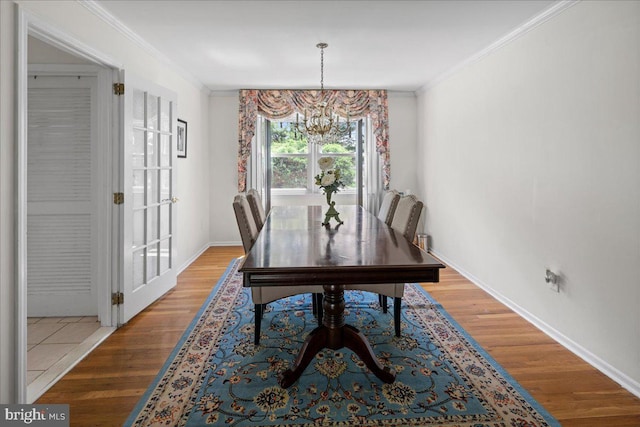 19 Strassberg Ct, Hamilton, NJ 08690 - dining room with a chandelier, ornamental molding, light wood-type flooring, and baseboards