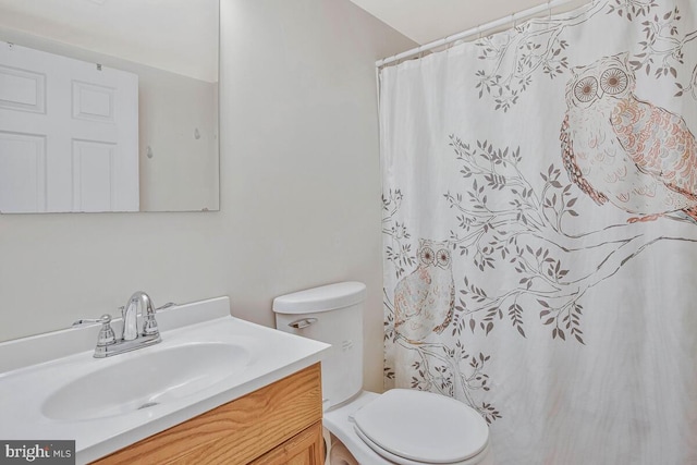 11545 Tomahawk Trl W, Lusby, MD 20657 - bathroom featuring vanity and a shower with curtain