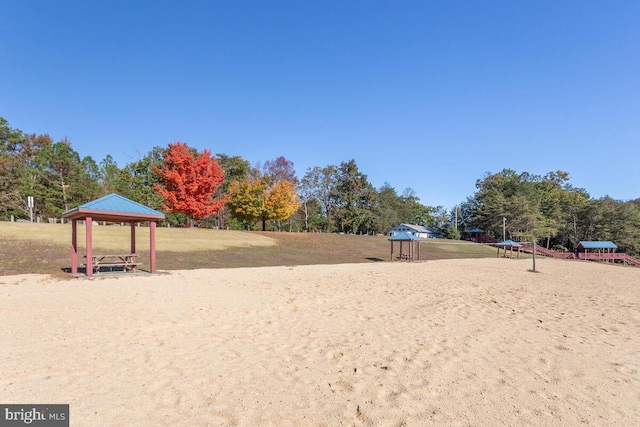 11545 Tomahawk Trl W, Lusby, MD 20657 - view of home's community with a gazebo and view of wooded area