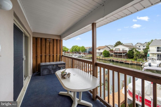 128 Captains Quarters Rd Unit 201, Ocean City, MD 21842 - balcony with a water view and a residential view