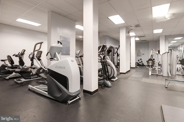 4515 Willard Ave Unit 2204S, Chevy Chase, MD 20815 - gym with a drop ceiling