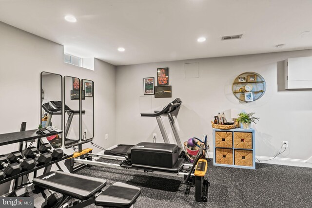 3503 Norris Pl, Alexandria, VA 22305 - workout area with recessed lighting and baseboards