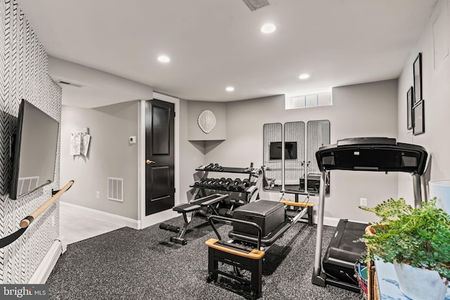 3503 Norris Pl, Alexandria, VA 22305 - exercise room with recessed lighting and baseboards