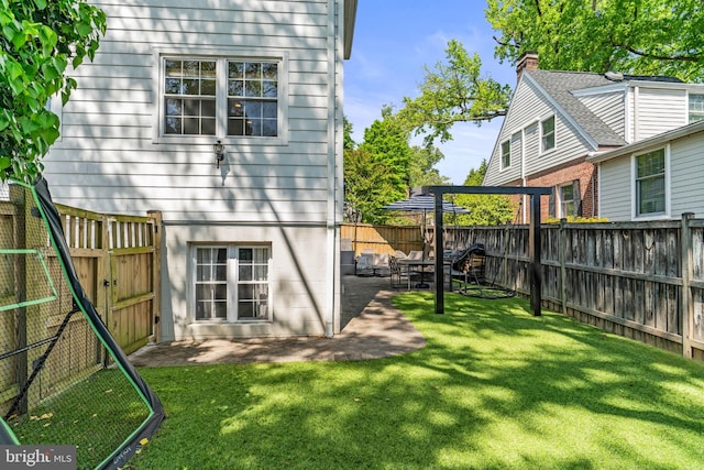 3503 Norris Pl, Alexandria, VA 22305 - back of property featuring a patio and a chimney