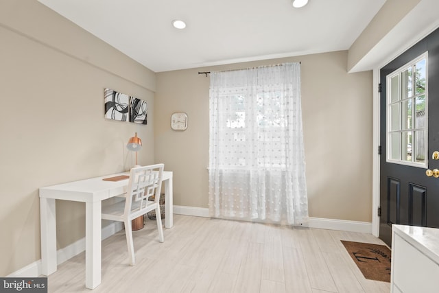 3503 Norris Pl, Alexandria, VA 22305 - home office with baseboards and recessed lighting