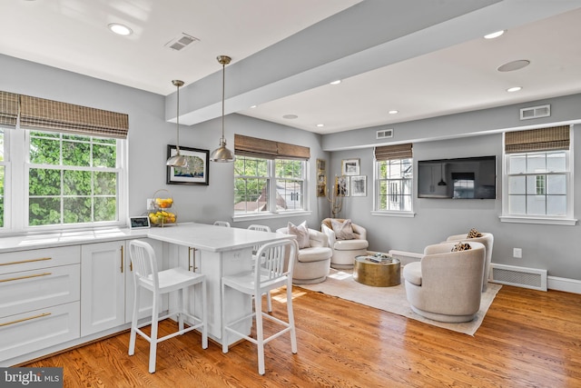 3503 Norris Pl, Alexandria, VA 22305 - dining room with light wood-style floors and recessed lighting