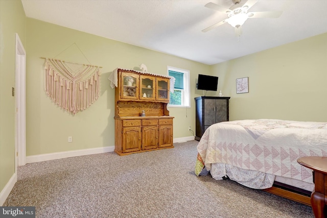 13450 Millstone Cir, Hancock, MD 21750 - bedroom with light carpet, baseboards, and a ceiling fan