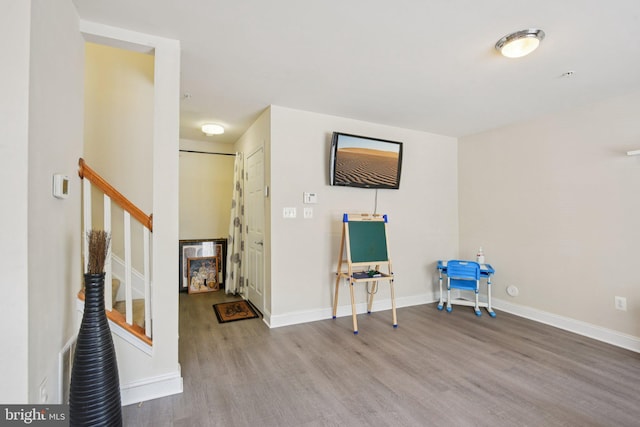 806 Ryan St, Baltimore, MD 21230 - interior space featuring wood finished floors and stairs
