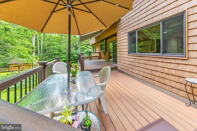 8323 Morningside Dr, Manassas, VA 20112 - wooden terrace with outdoor dining area