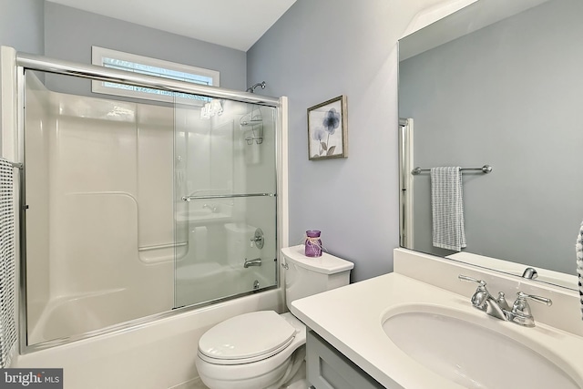 10 Greystone Dr, Lewes, DE 19958 - bathroom with combined bath / shower with glass door, toilet, and vanity