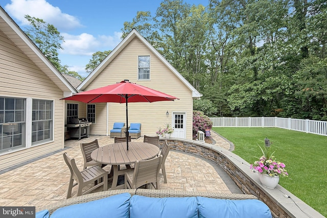 10 Greystone Dr, Lewes, DE 19958 - view of patio with outdoor dining area and a grill