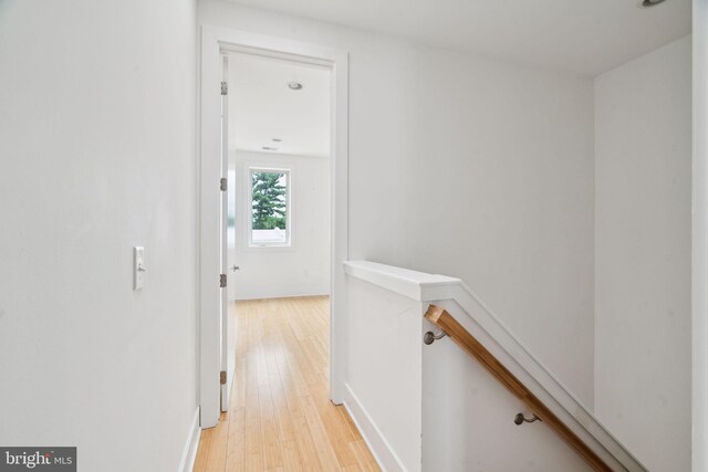 315 Dupont St, Philadelphia, PA 19128 - hall featuring light wood-style flooring and an upstairs landing