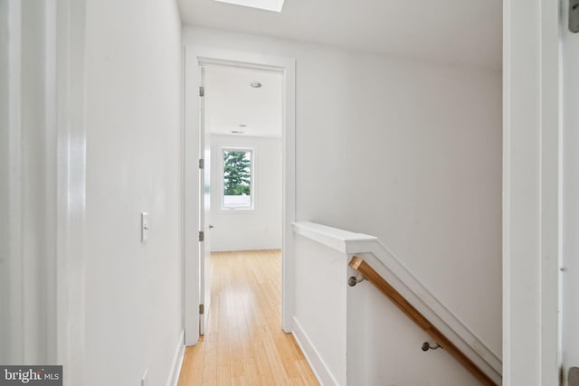 315 Dupont St, Philadelphia, PA 19128 - hallway with an upstairs landing and light wood-style floors
