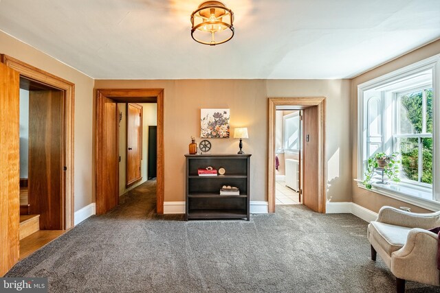 1148 Bodine Rd, Chester Springs, PA 19425 - sitting room featuring baseboards and carpet