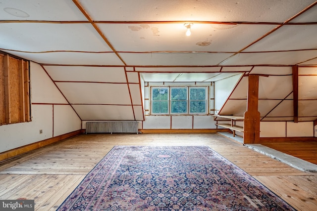 1148 Bodine Rd, Chester Springs, PA 19425 - bonus room featuring radiator heating unit, hardwood / wood-style floors, and baseboards