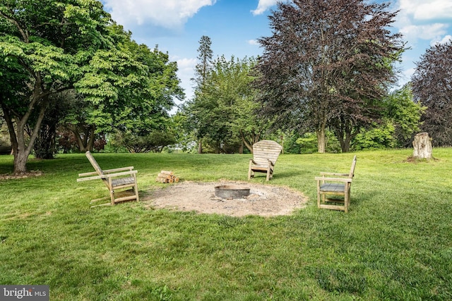1148 Bodine Rd, Chester Springs, PA 19425 - view of green lawn featuring an outdoor fire pit