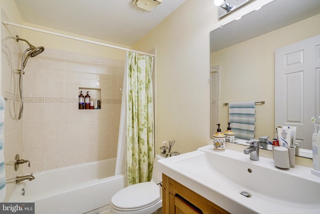 5941 Powells Landing Rd, Burke, VA 22015 - full bathroom with shower / bathtub combination with curtain, toilet, and vanity