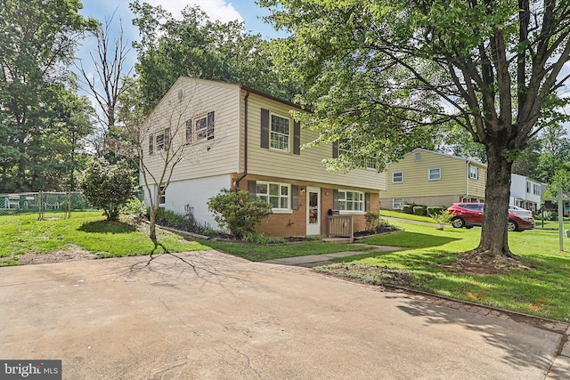 view of front of home with brick siding