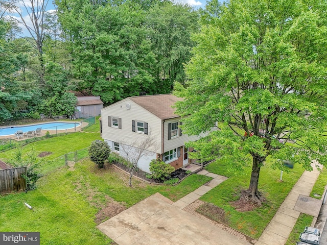 view from above of property