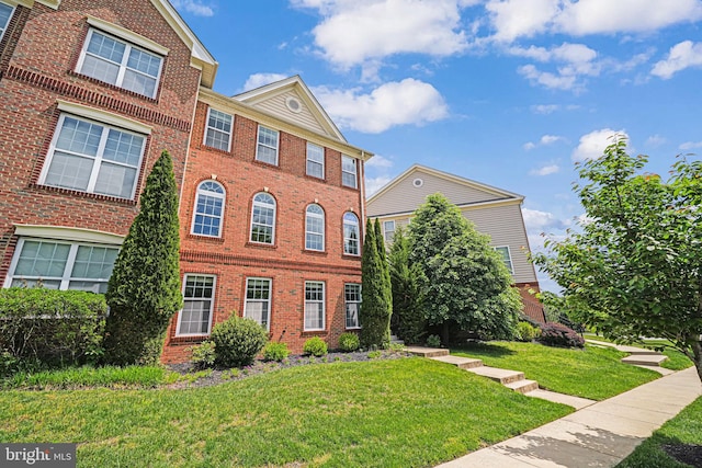 8217 Castanea Ln, Derwood, MD 20855 - view of front of house with brick siding and a front lawn