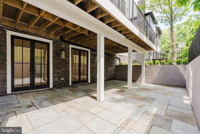 5024 Dana Pl NW, Washington, DC 20016 - view of patio with french doors and fence