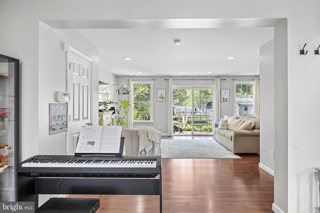 600 Trenton Rd, Langhorne, PA 19047 - entryway with wood finished floors, baseboards, and recessed lighting