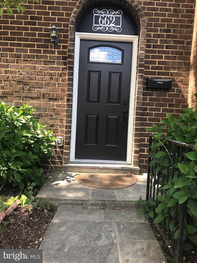 662 W Side Dr Unit 1-H, Gaithersburg, MD 20878 - doorway to property with brick siding