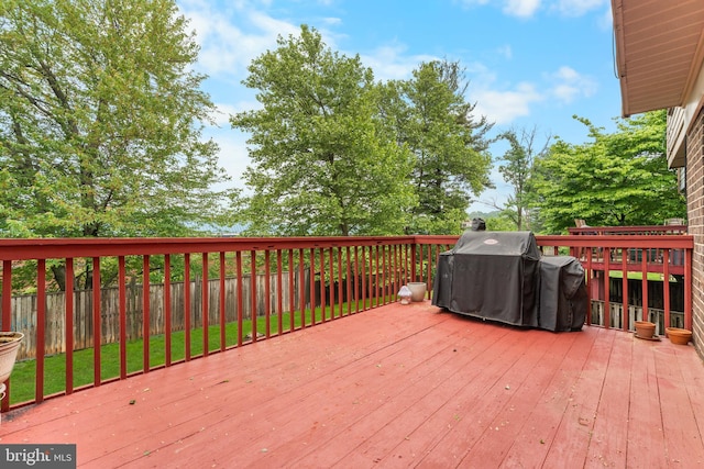 662 W Side Dr Unit 1-H, Gaithersburg, MD 20878 - deck with area for grilling and a fenced backyard