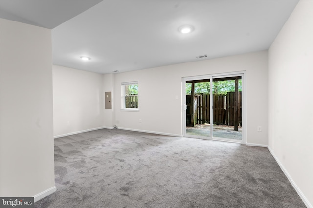 662 W Side Dr Unit 1-H, Gaithersburg, MD 20878 - spare room featuring carpet, baseboards, and electric panel