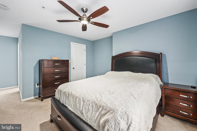 1510 Northern Neck Dr Unit 102, Vienna, VA 22182 - bedroom featuring light carpet, baseboards, and a ceiling fan