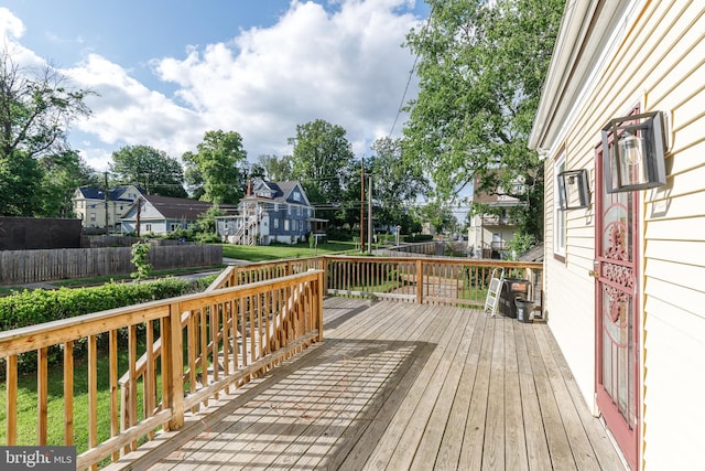 3622 Springdale Ave, Baltimore, MD 21216 - wooden deck with a residential view