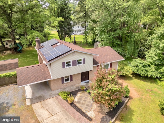 aerial view of property and surrounding area