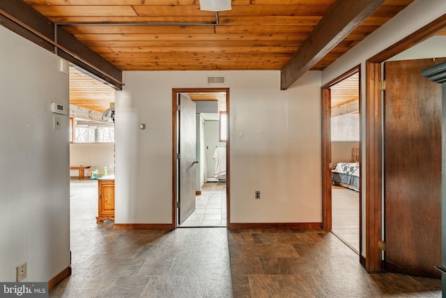 1220 Morgantown Rd, Morgantown, PA 19543 - hallway featuring wood ceiling and baseboards