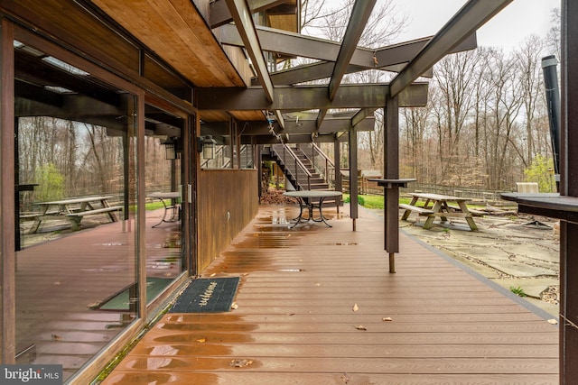 1220 Morgantown Rd, Morgantown, PA 19543 - wooden terrace featuring stairway