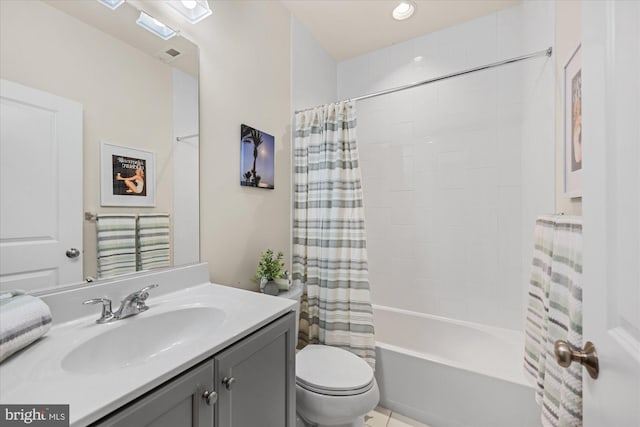 20383 Codman Dr, Ashburn, VA 20147 - full bath with vanity, toilet, and shower / bath combo with shower curtain