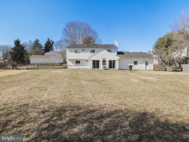 2 Darnell Ct, Olney, MD 20832 - rear view of house with a chimney