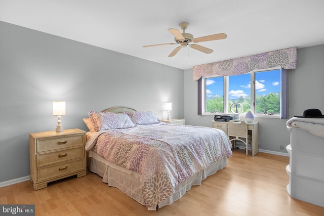 11 Candace Ct, Richboro, PA 18954 - bedroom with light wood finished floors, baseboards, and a ceiling fan